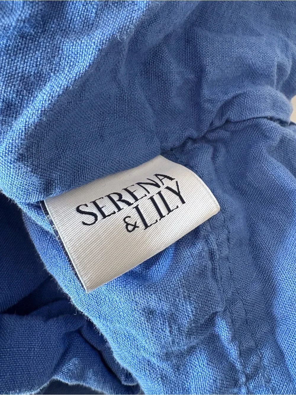 Serena & Lily || Positano Linen‎ Pillow Sham Standard Blue